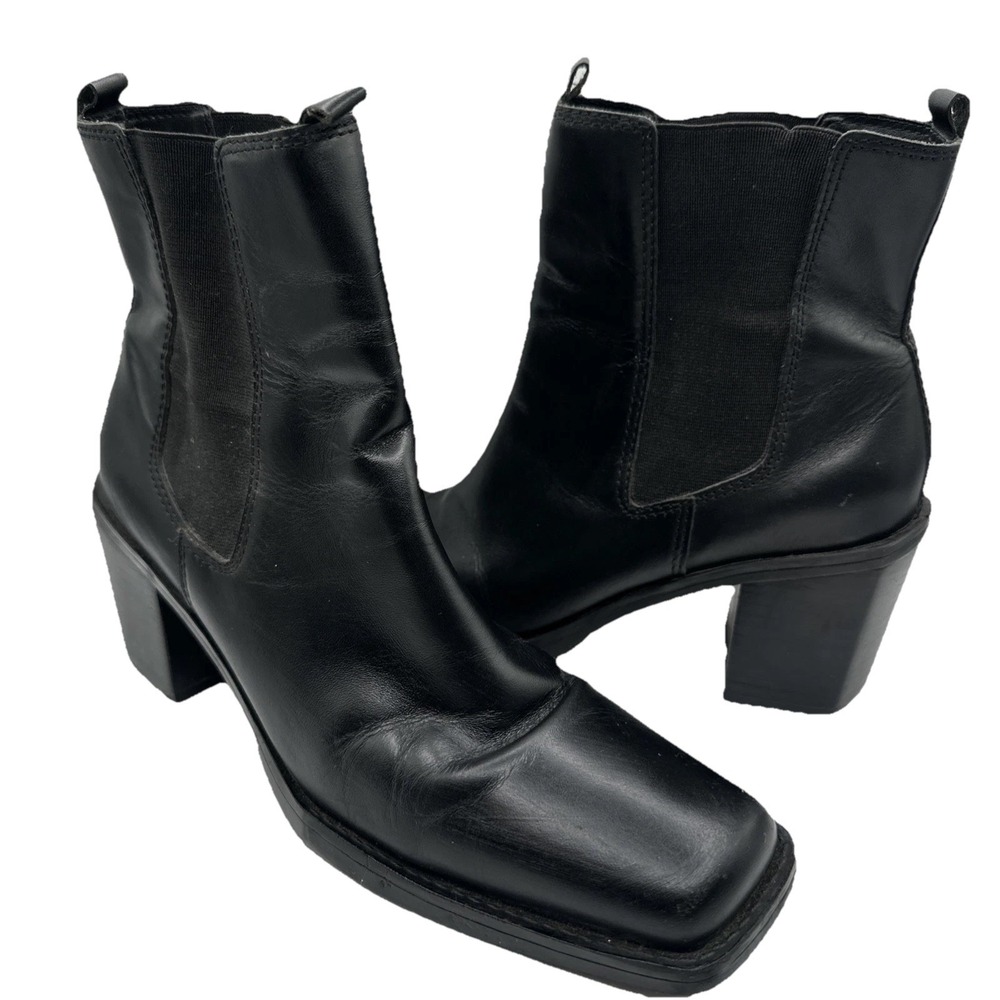 MIA Vintage Y2K Square Toe‎ Chunky Heel Platform Gothic Punk Grunge  Bootie 8